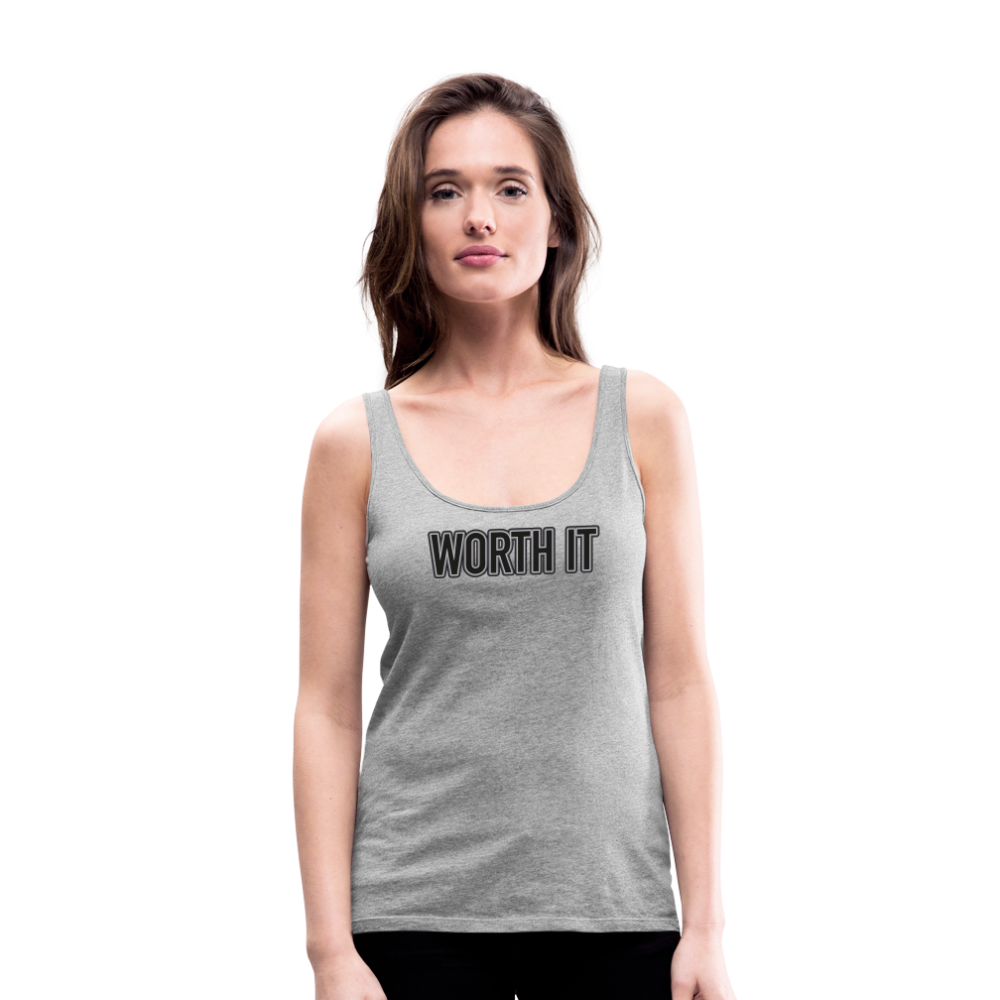 Worth it - Frauen Tank Top - Grau meliert