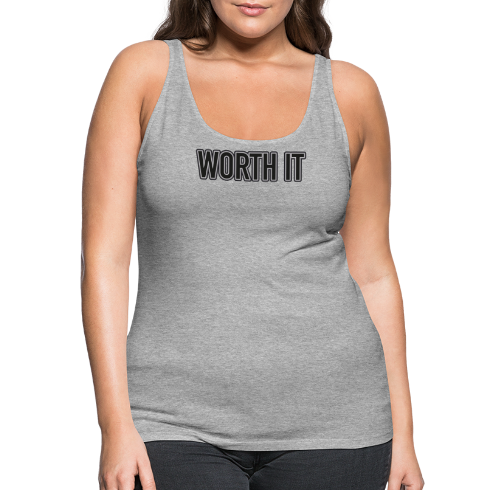 Worth it - Frauen Tank Top - Grau meliert