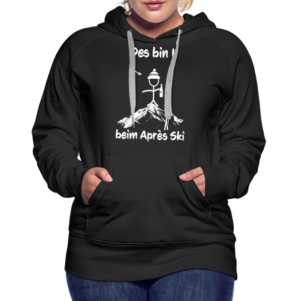 Des bin I beim Après Ski - Frauen Hoodie - Schwarz