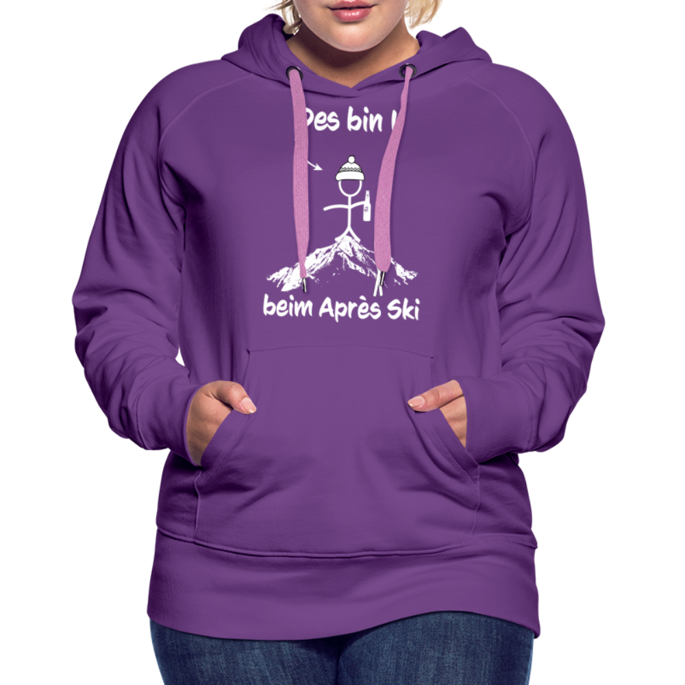 Des bin I beim Après Ski - Frauen Hoodie - Purple