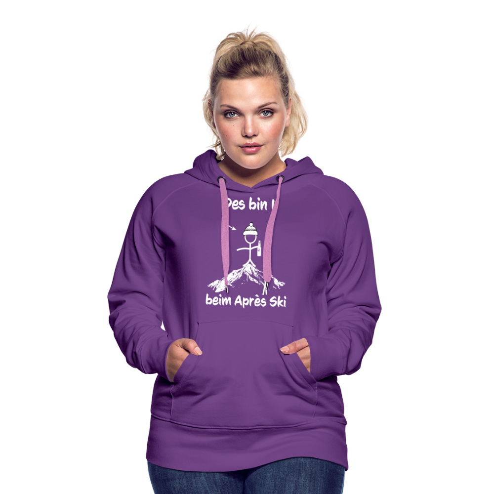 Des bin I beim Après Ski - Frauen Hoodie - Purple