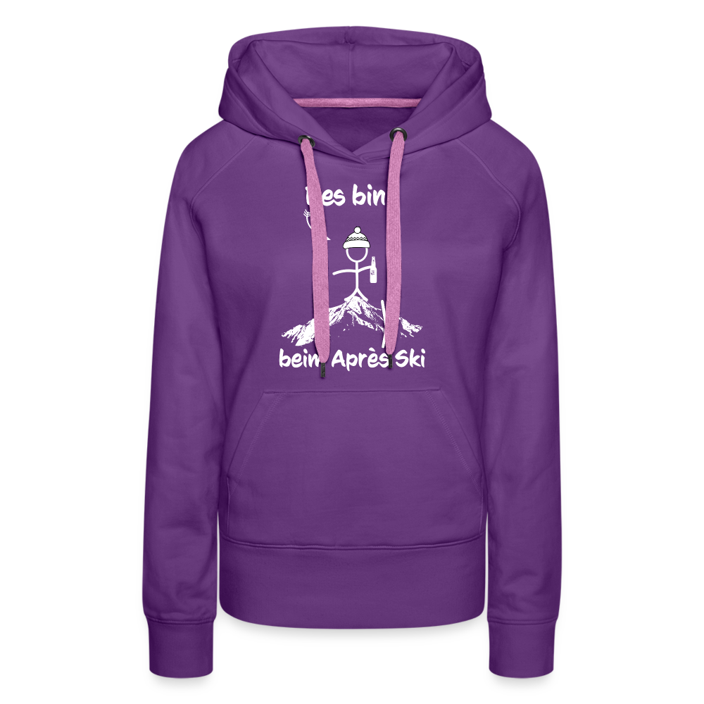 Des bin I beim Après Ski - Frauen Hoodie - Purple