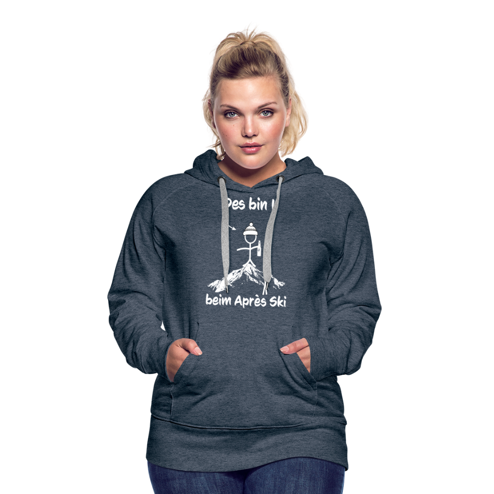 Des bin I beim Après Ski - Frauen Hoodie - Jeansblau