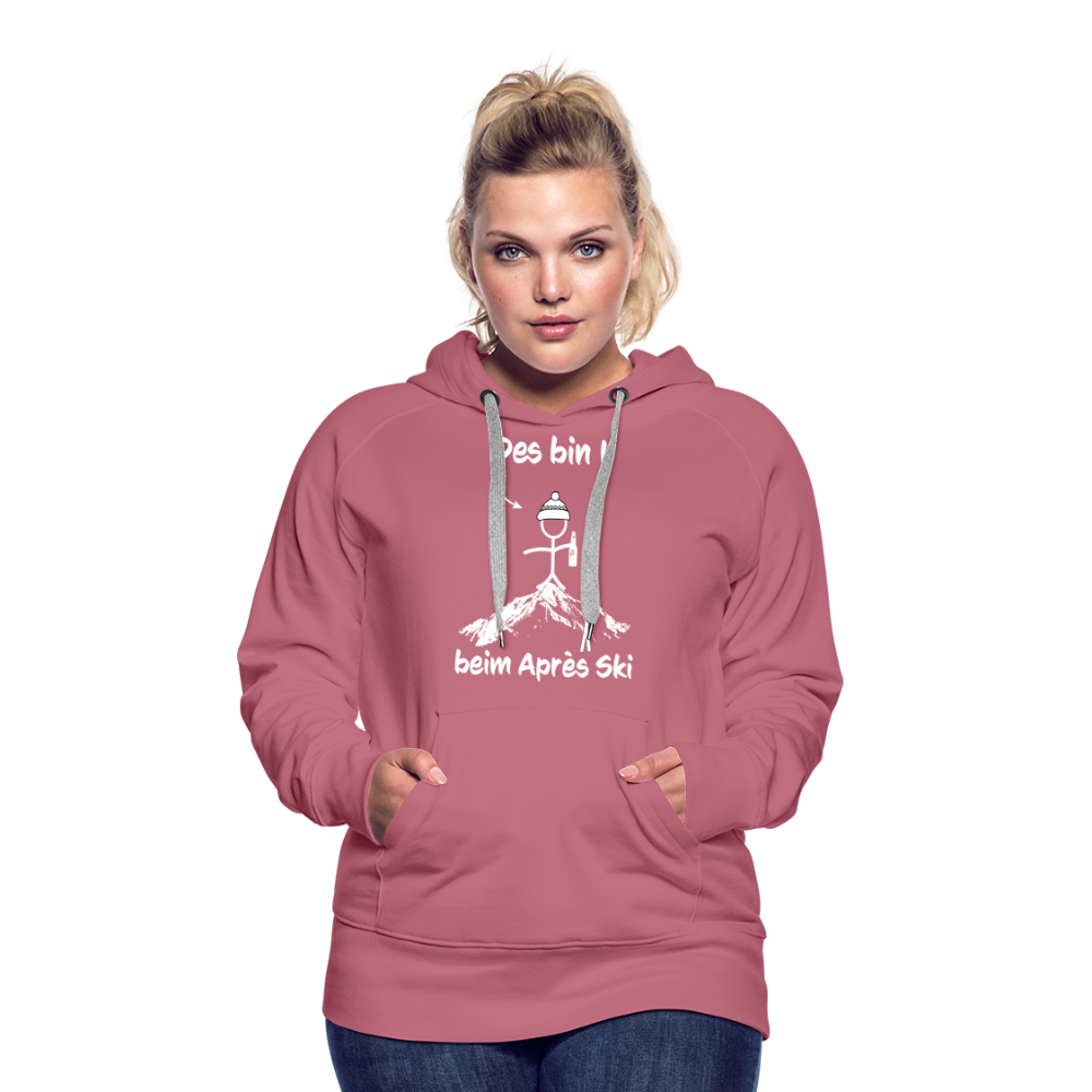 Des bin I beim Après Ski - Frauen Hoodie - Malve