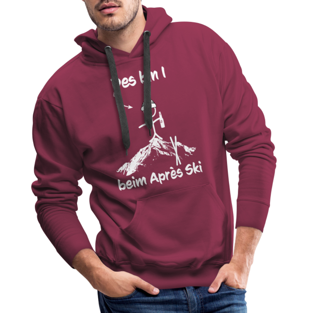 Des bin I beim Après Ski - Männer Hoodie - Bordeaux