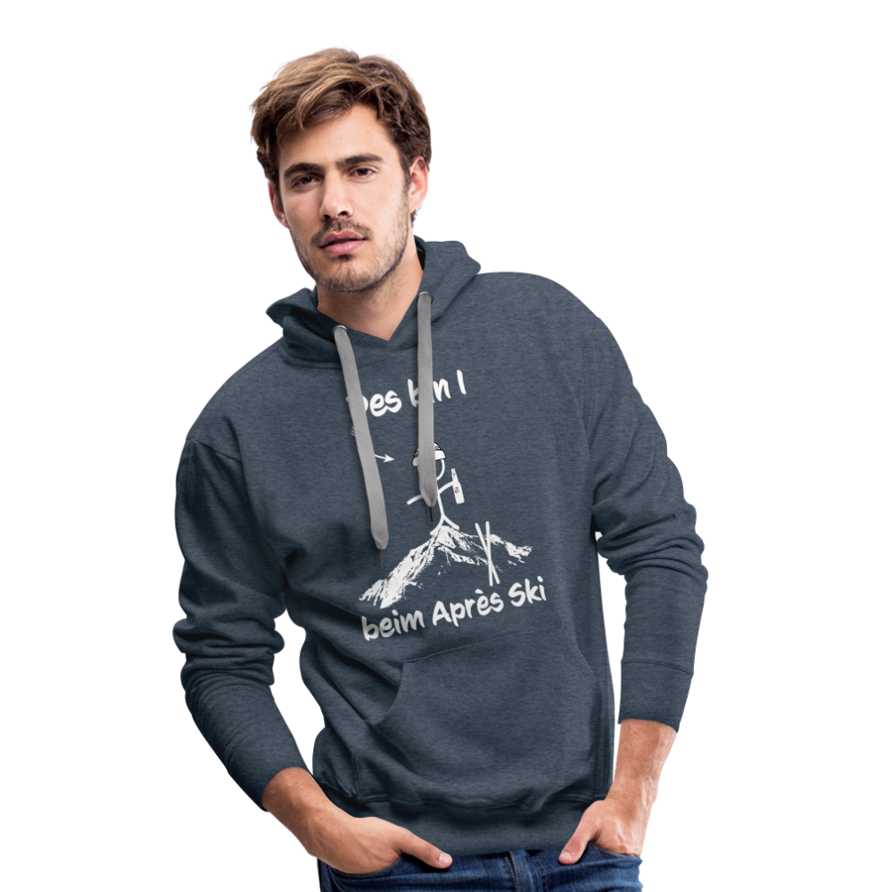 Des bin I beim Après Ski - Männer Hoodie - Jeansblau