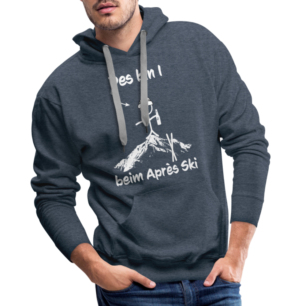 Des bin I beim Après Ski - Männer Hoodie - Jeansblau