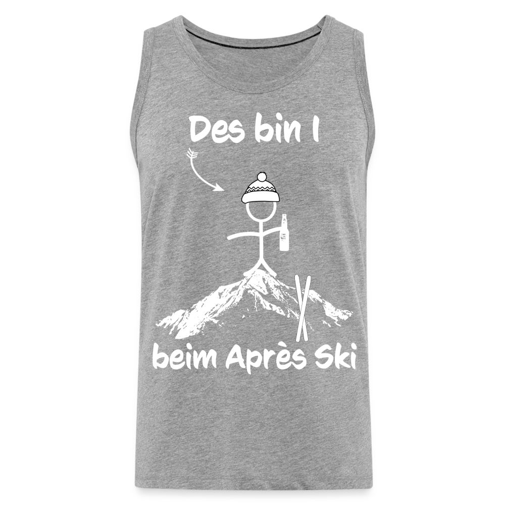 Des bin I beim Après Ski - Männer Tank Top - Grau meliert