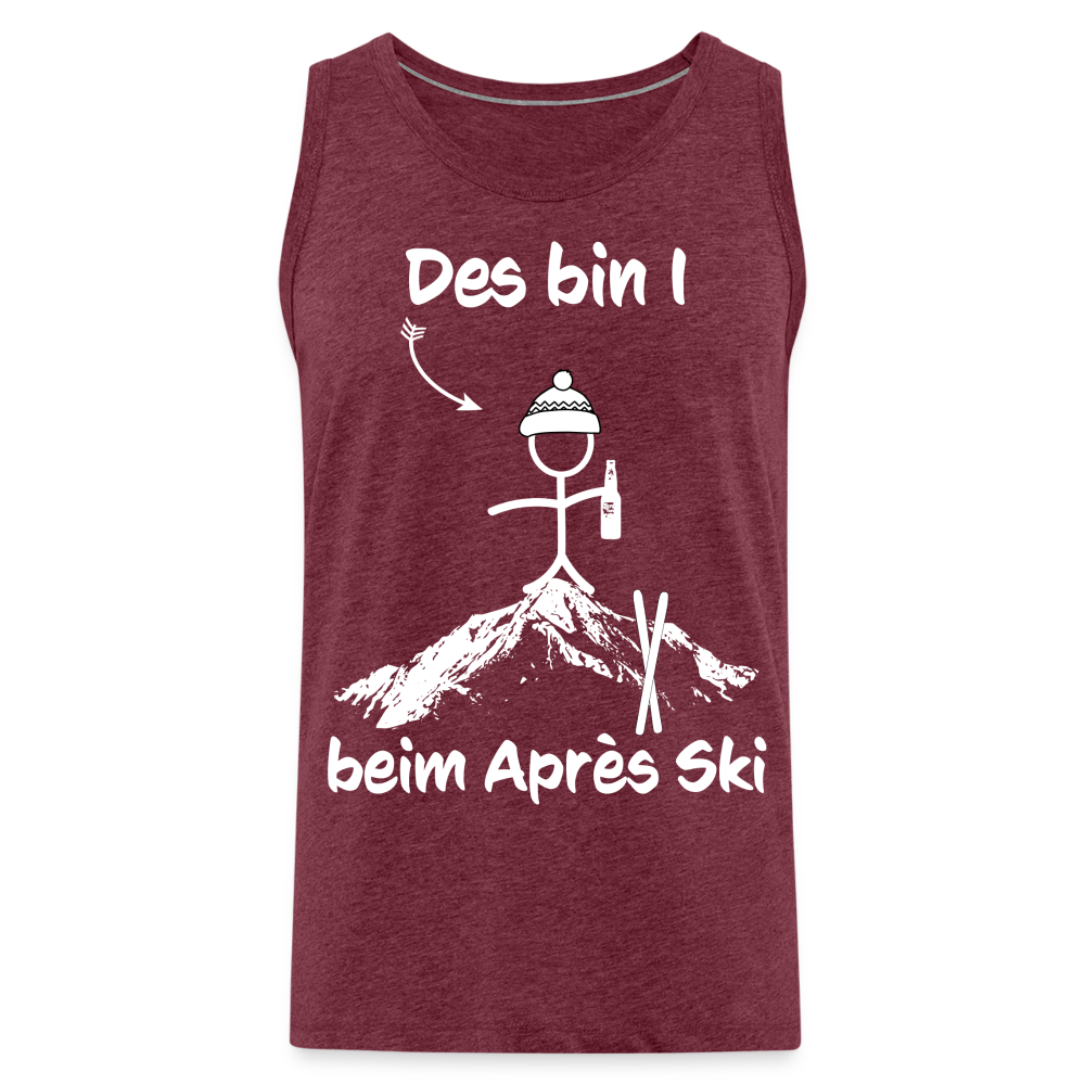 Des bin I beim Après Ski - Männer Tank Top - Bordeauxrot meliert