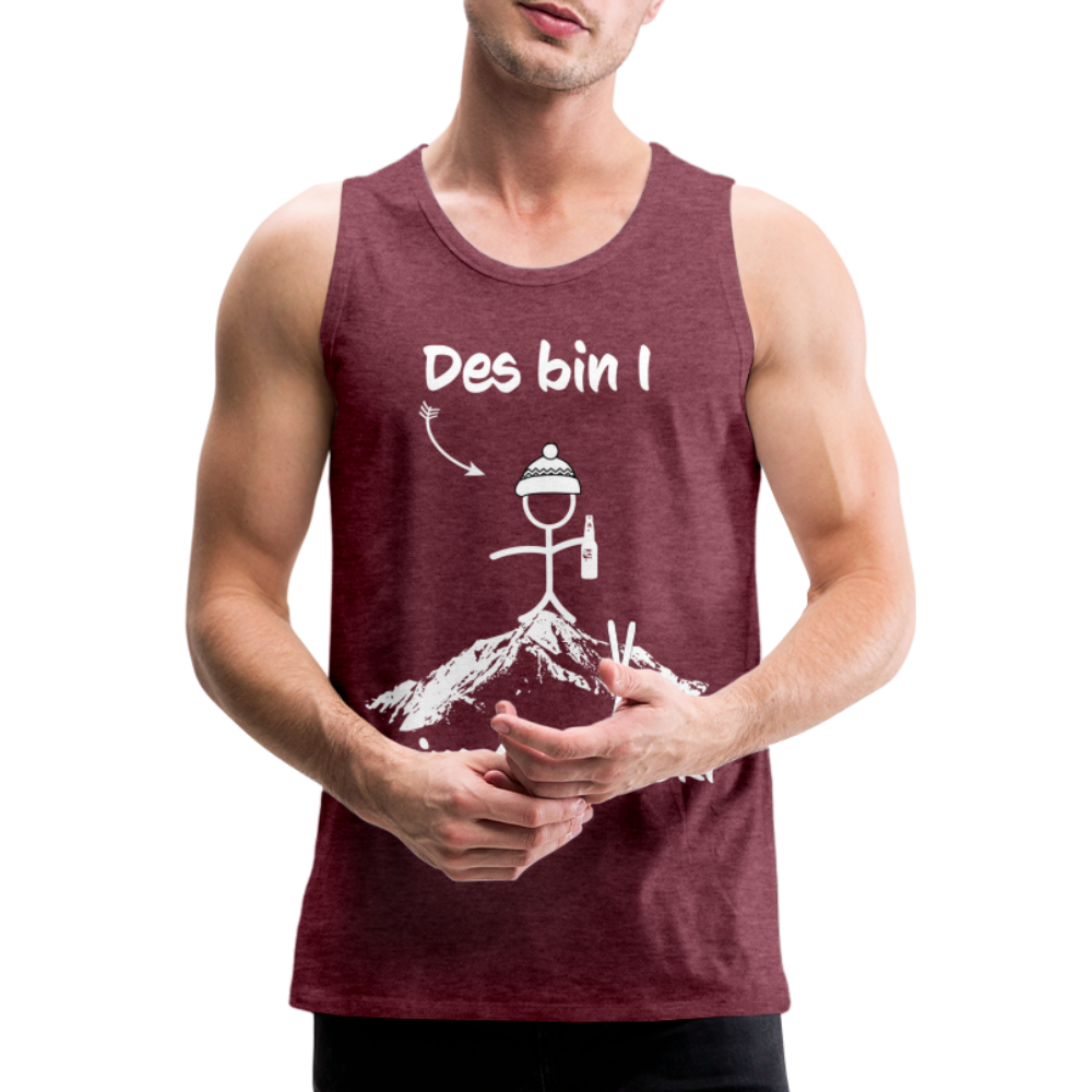 Des bin I beim Après Ski - Männer Tank Top - Bordeauxrot meliert