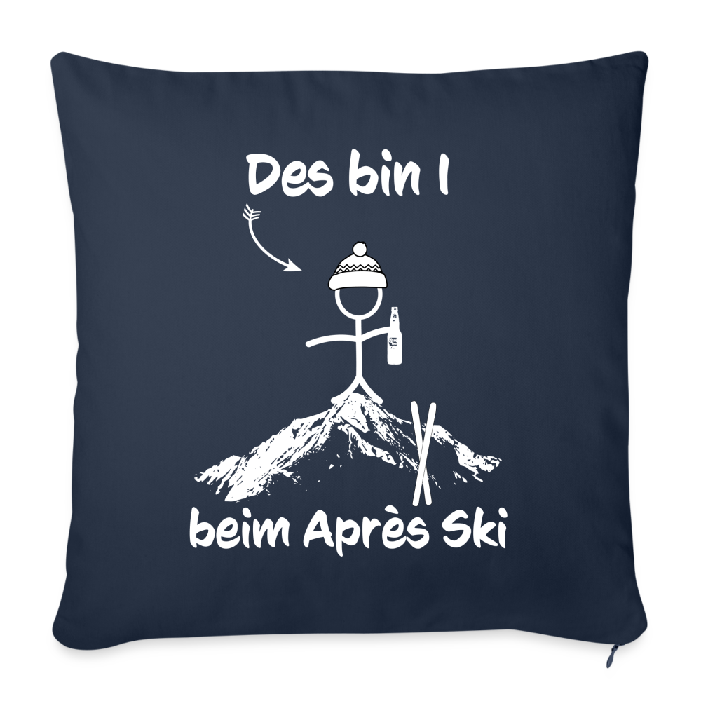 Des bin I beim Après Ski - Sofakissen mit Füllung 44 x 44 cm - Navy