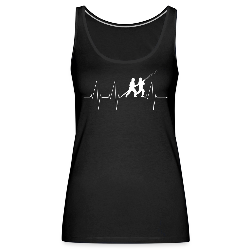 Herzschlag Feuerwehr - Frauen Tank Top - Schwarz