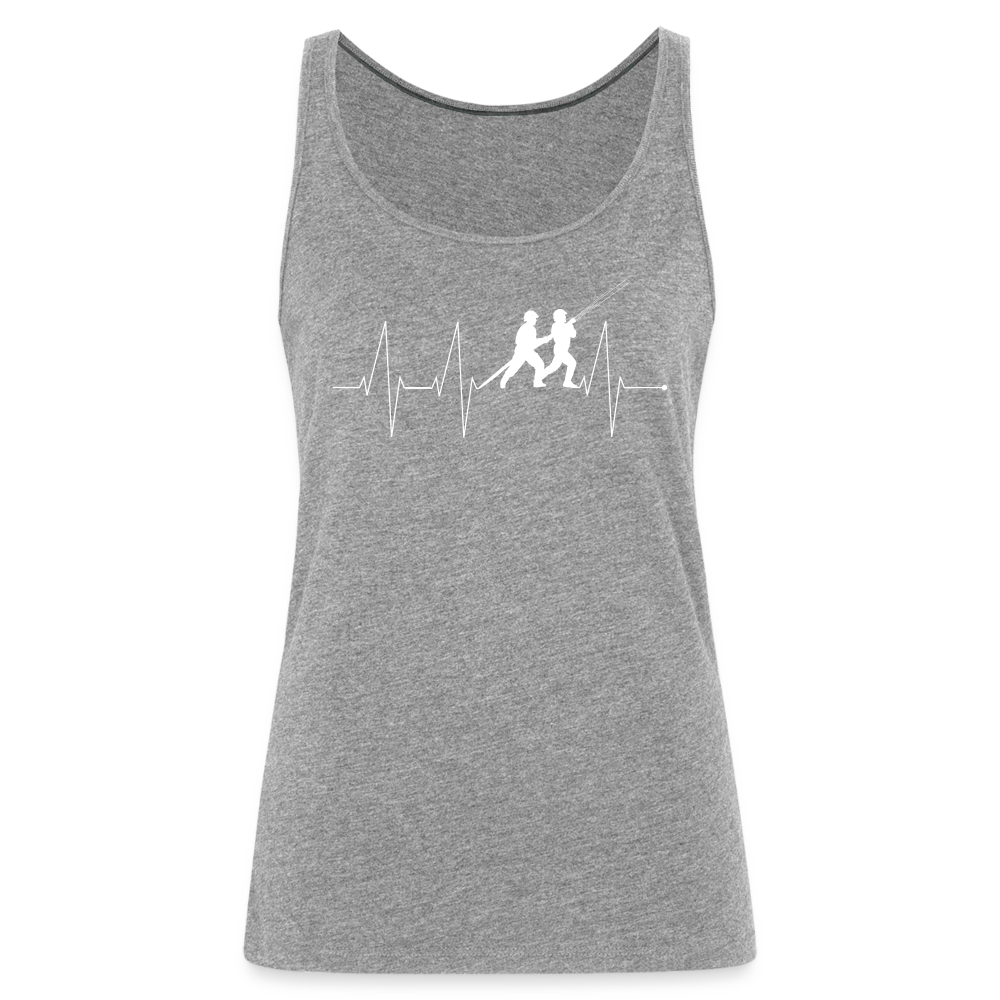 Herzschlag Feuerwehr - Frauen Tank Top - Grau meliert