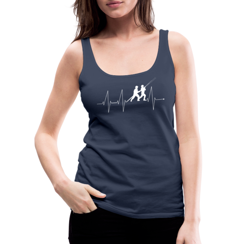 Herzschlag Feuerwehr - Frauen Tank Top - Navy