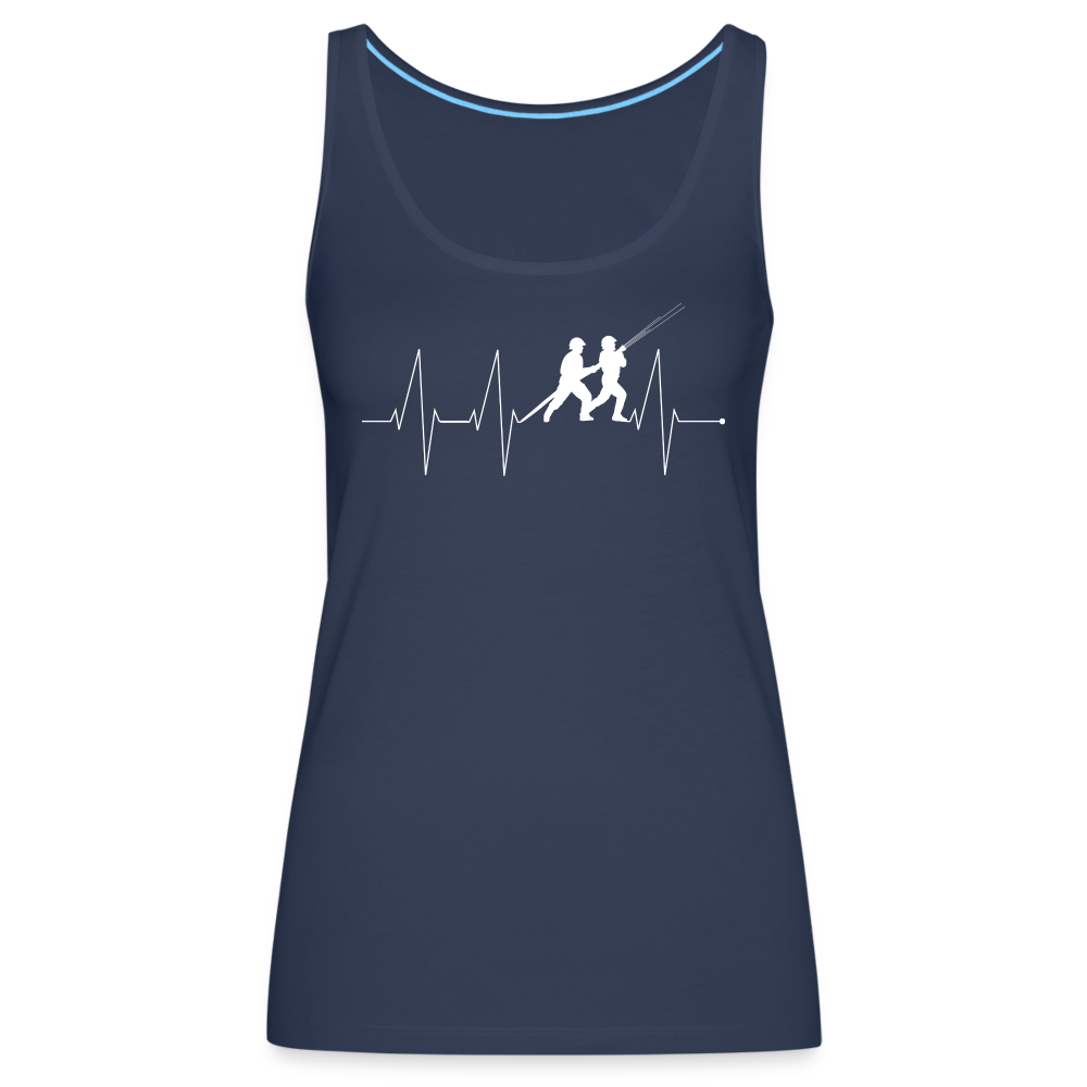 Herzschlag Feuerwehr - Frauen Tank Top - Navy