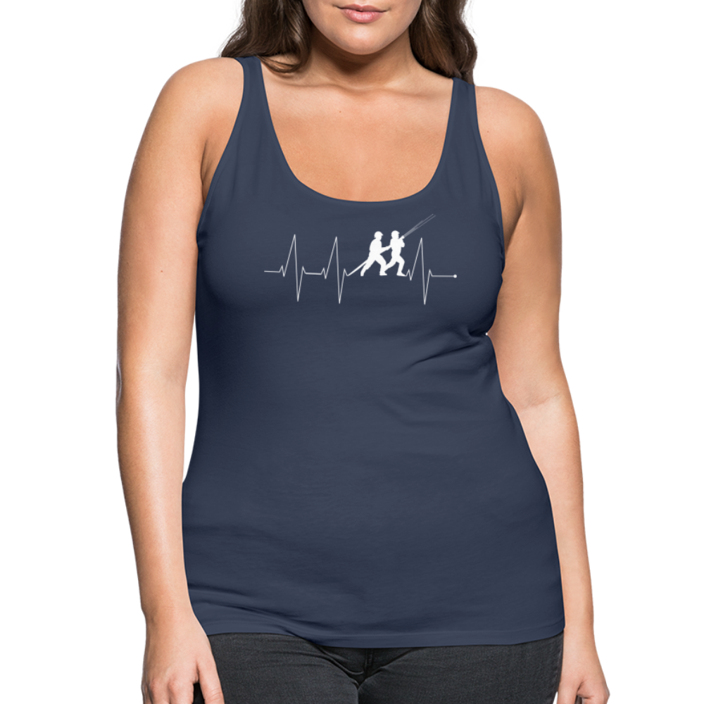 Herzschlag Feuerwehr - Frauen Tank Top - Navy