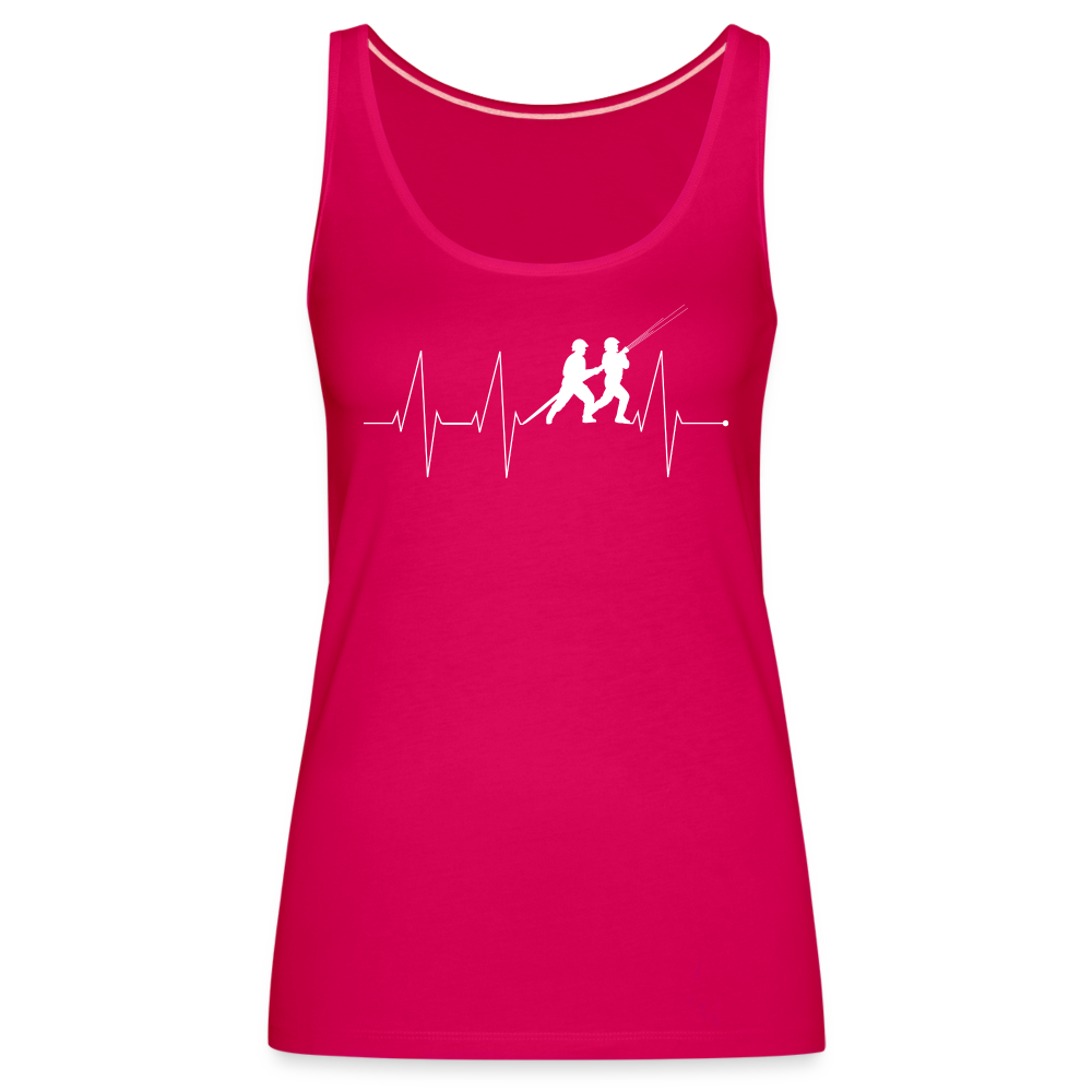 Herzschlag Feuerwehr - Frauen Tank Top - dunkles Pink