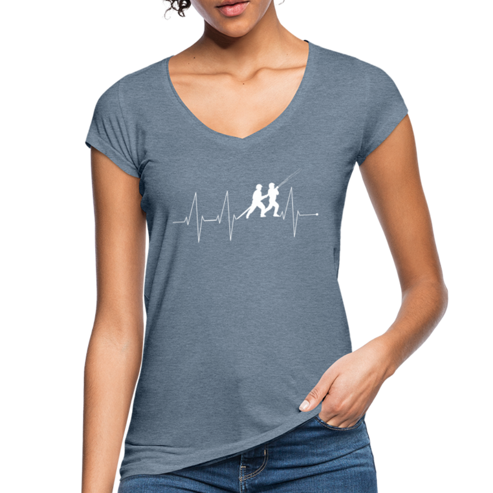 Herzschlag Feuerwehr - Frauen Vintage T-Shirt - Vintage Denim