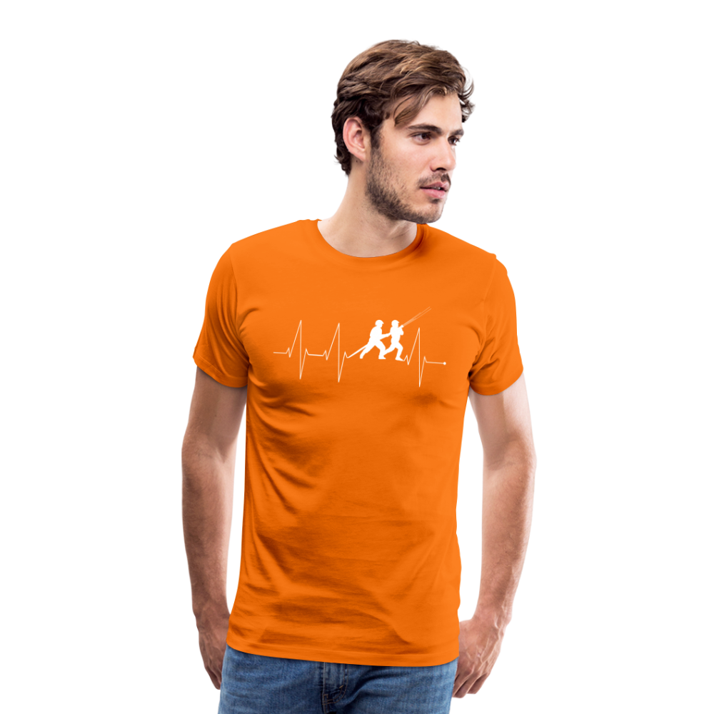 Herzschlag Feuerwehr - Männer T-Shirt - Orange