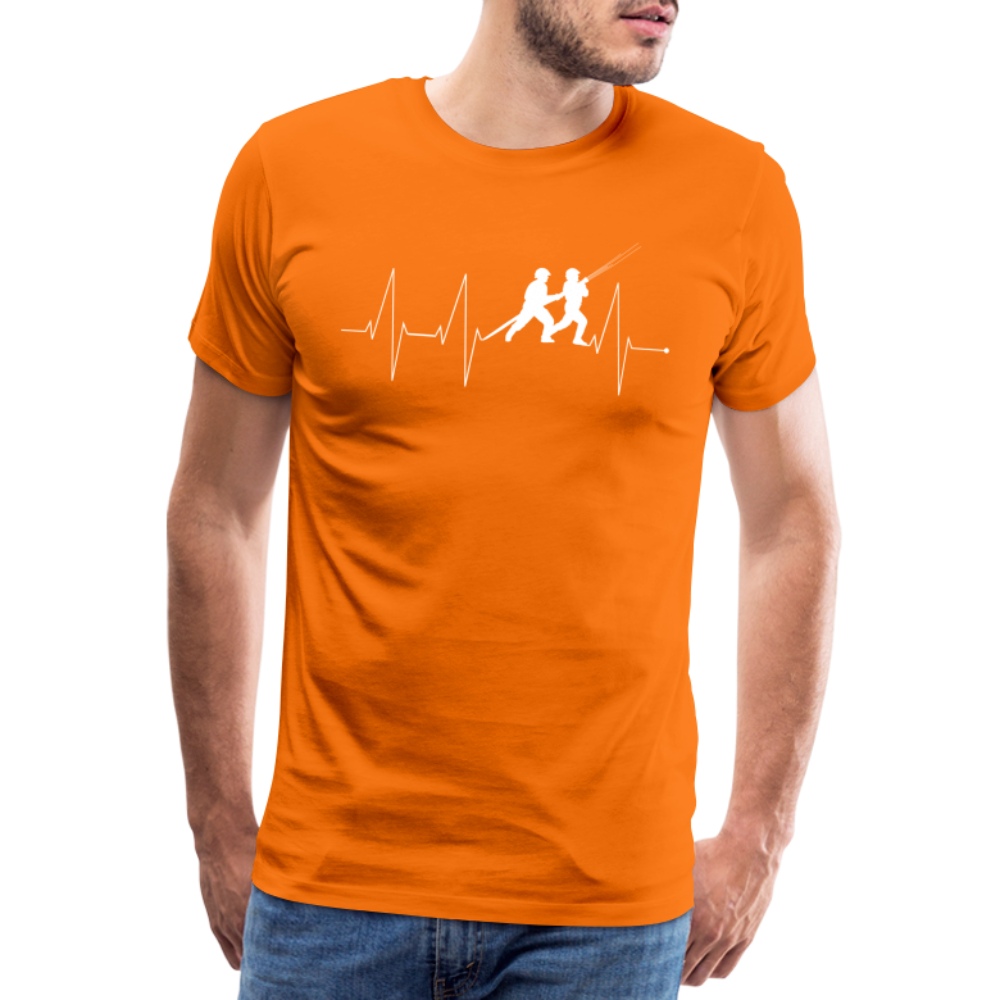 Herzschlag Feuerwehr - Männer T-Shirt - Orange