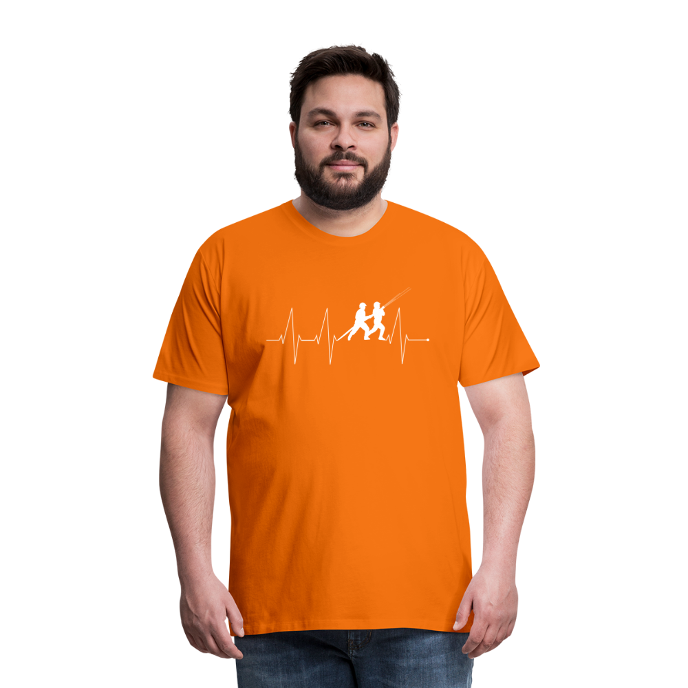 Herzschlag Feuerwehr - Männer T-Shirt - Orange