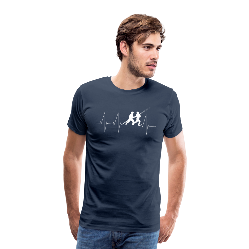 Herzschlag Feuerwehr - Männer T-Shirt - Navy