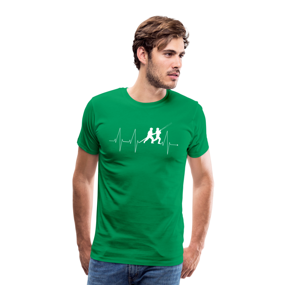 Herzschlag Feuerwehr - Männer T-Shirt - Kelly Green