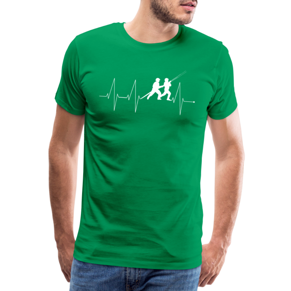 Herzschlag Feuerwehr - Männer T-Shirt - Kelly Green