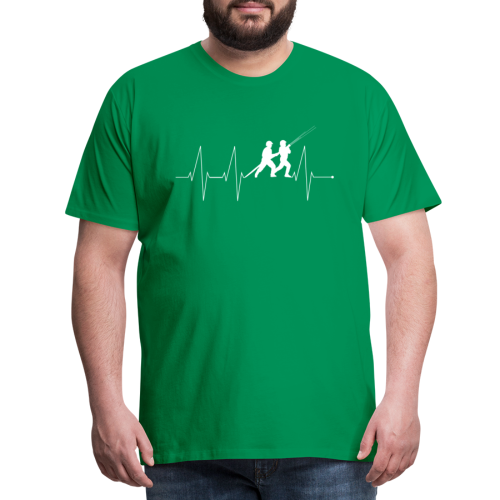 Herzschlag Feuerwehr - Männer T-Shirt - Kelly Green