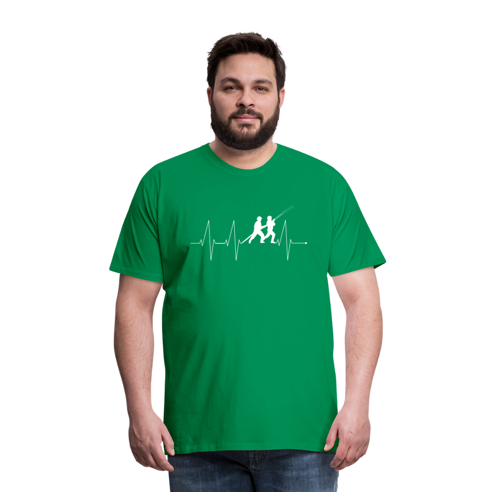 Herzschlag Feuerwehr - Männer T-Shirt - Kelly Green