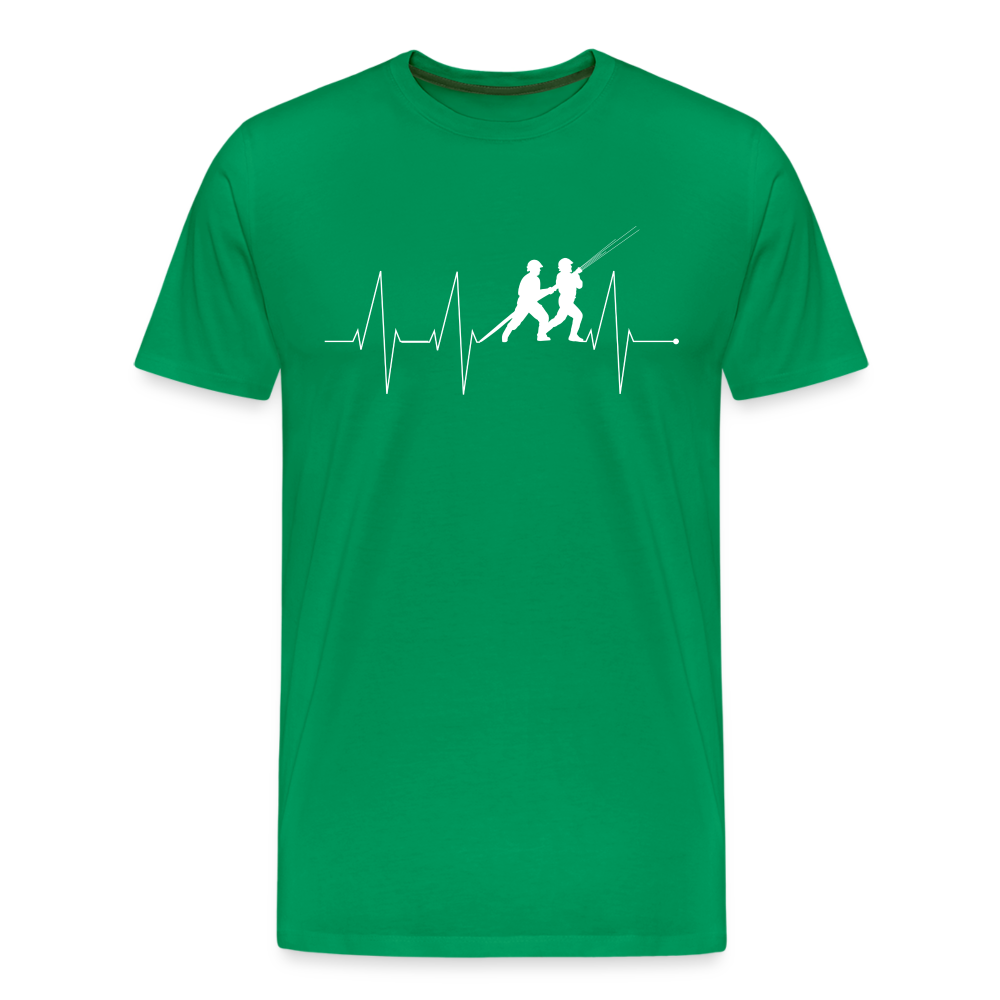 Herzschlag Feuerwehr - Männer T-Shirt - Kelly Green