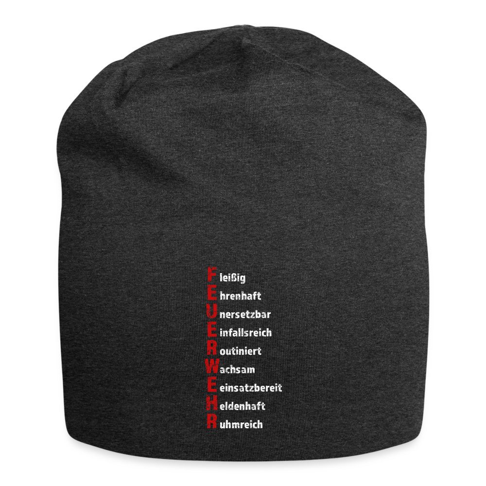 Feuerwehr Schriftzug - Jersey-Beanie - Anthrazit