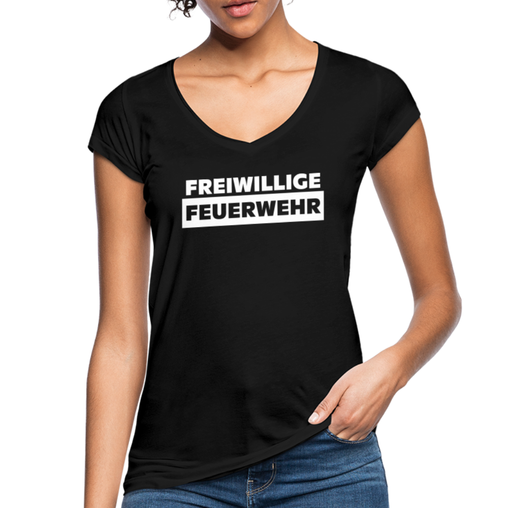 Freiwillige Feuerwehr - Frauen Vintage T-Shirt - Schwarz