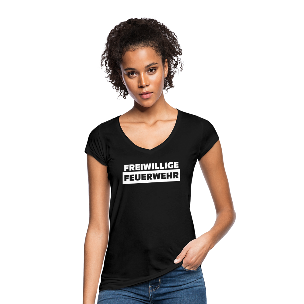 Freiwillige Feuerwehr - Frauen Vintage T-Shirt - Schwarz