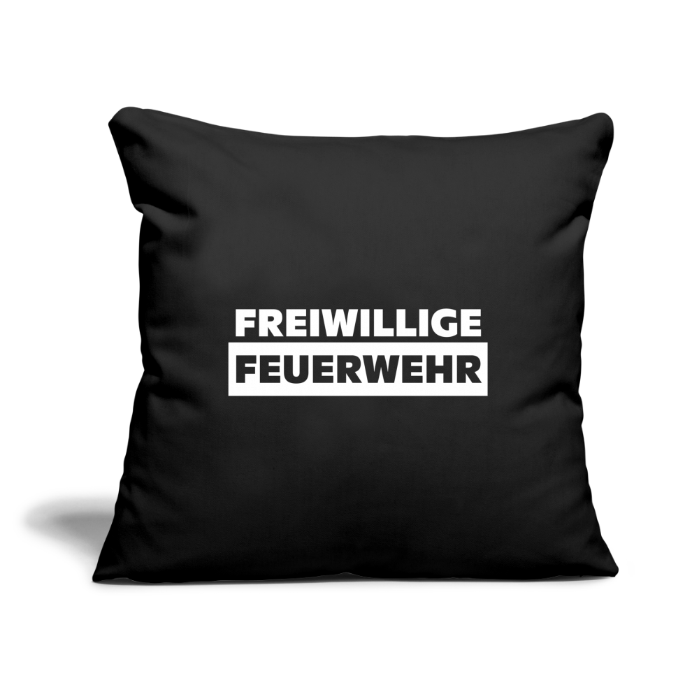 Freiwillige Feuerwehr - Sofakissenbezug 44 x 44 cm - Schwarz