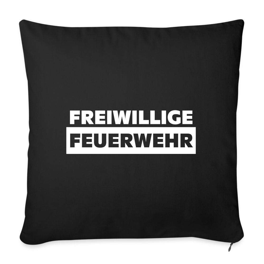 Freiwillige Feuerwehr - Sofakissenbezug 44 x 44 cm - Schwarz