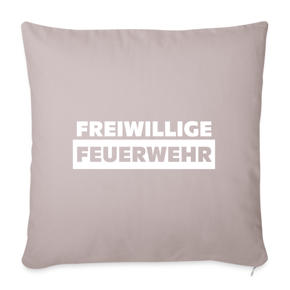 Freiwillige Feuerwehr - Sofakissenbezug 44 x 44 cm - helles Taupe