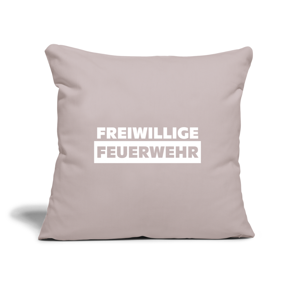 Freiwillige Feuerwehr - Sofakissenbezug 44 x 44 cm - helles Taupe