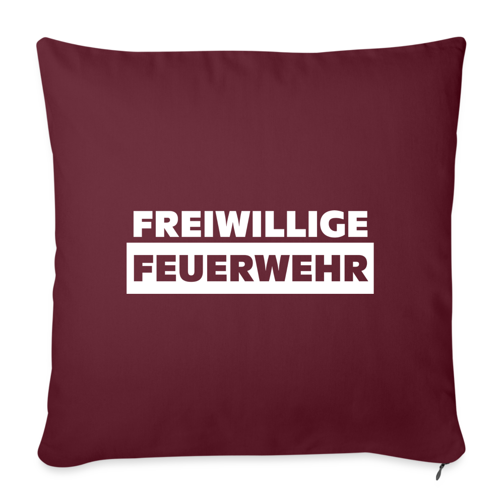 Freiwillige Feuerwehr - Sofakissenbezug 44 x 44 cm - Burgunderrot