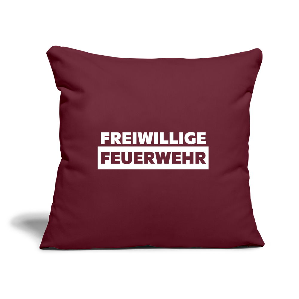 Freiwillige Feuerwehr - Sofakissenbezug 44 x 44 cm - Burgunderrot