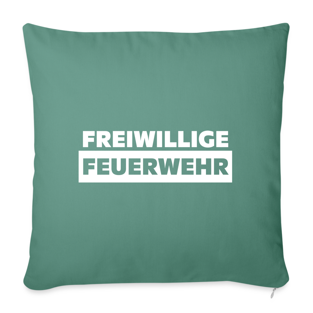 Freiwillige Feuerwehr - Sofakissenbezug 44 x 44 cm - Tanngrün