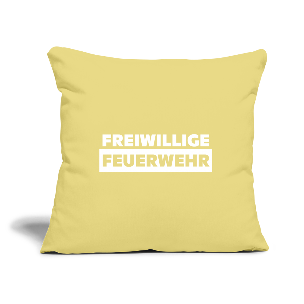 Freiwillige Feuerwehr - Sofakissenbezug 44 x 44 cm - Hellgelb