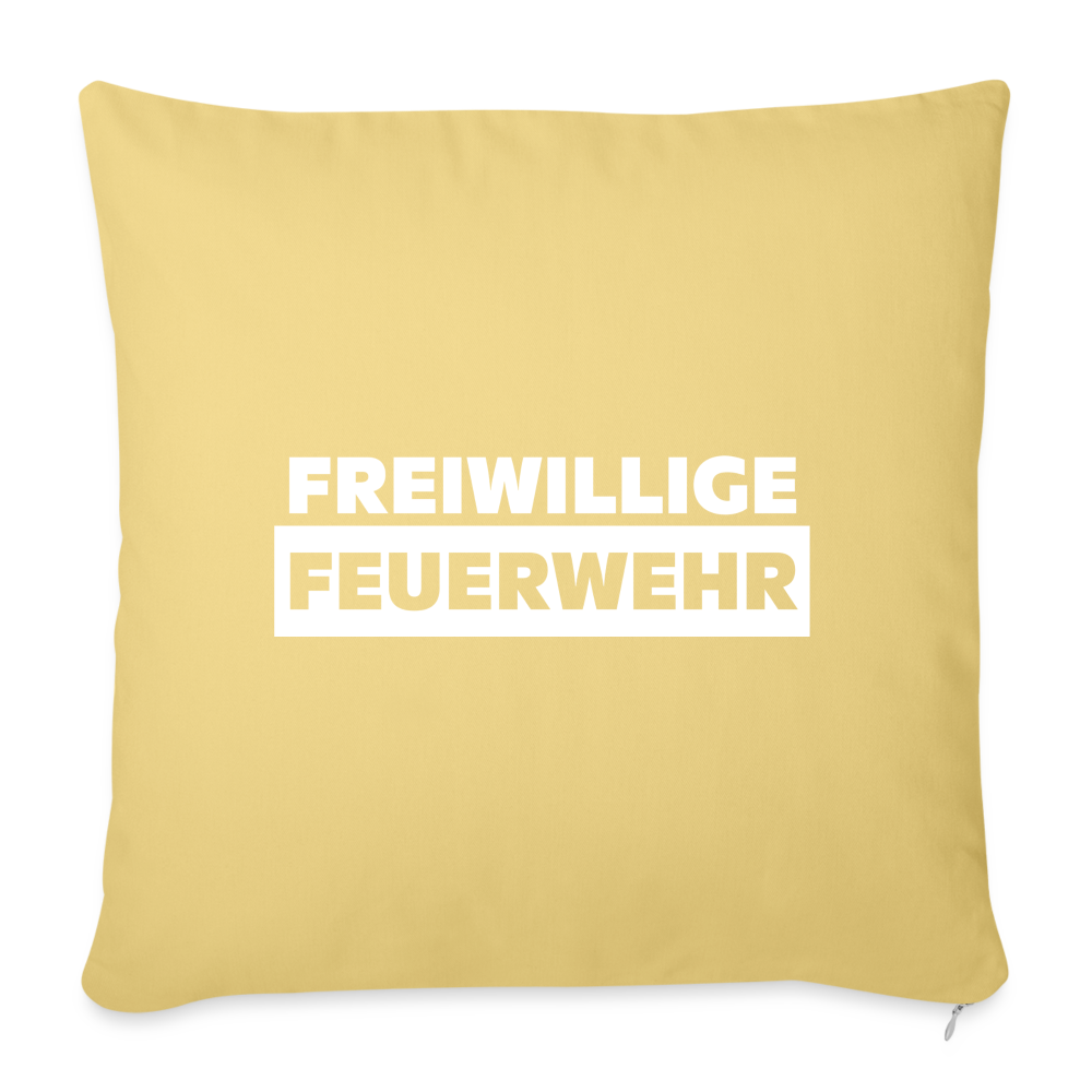 Freiwillige Feuerwehr - Sofakissenbezug 44 x 44 cm - Hellgelb