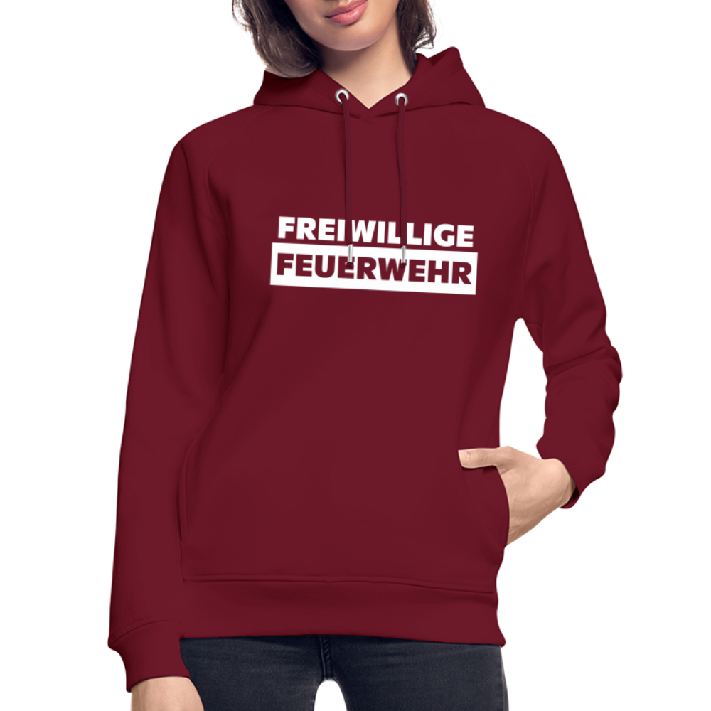 Freiwillige Feuerwehr - Unisex Bio-Hoodie - Burgunderrot